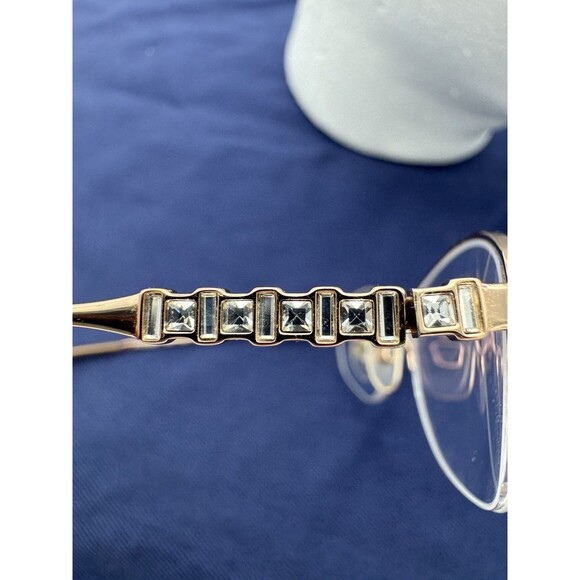 Sophia Loren Zyloware M163 057 Oval Brown Half Rim Womens Eyeglass Frames Bling - Picture 7 of 10